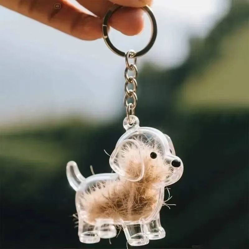 Dog hair memorial Keychain