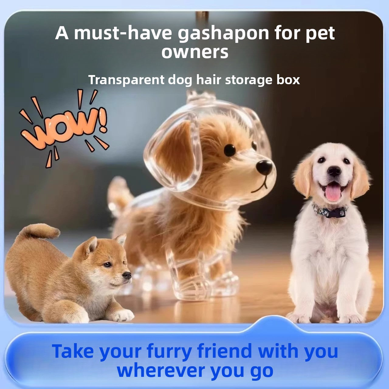 Dog hair memorial Keychain