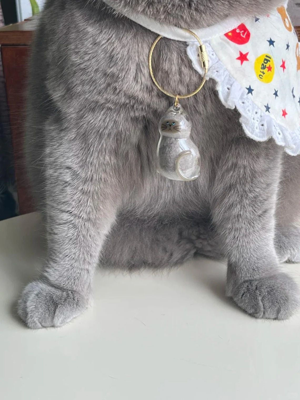 Cat hair memorial keychains