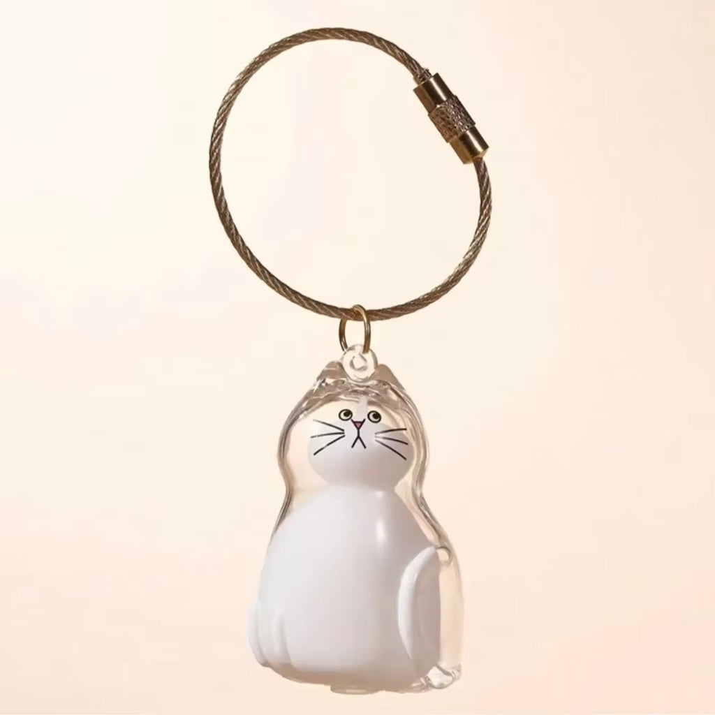 Adorable Dog Hair Keepsake Container Transparent Pet Hair Storage Pendant for Pet Hair Portable Keychain DIY Pendant Accessories